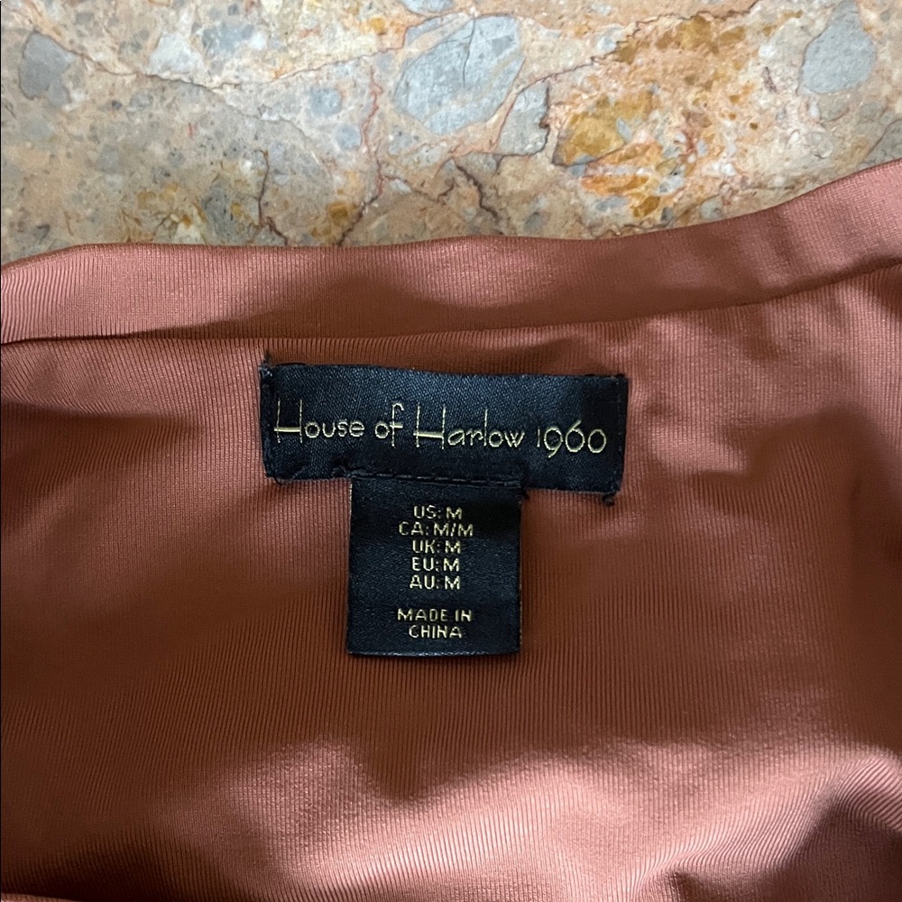 House of Harlow 1960 Terracotta Bodysuit